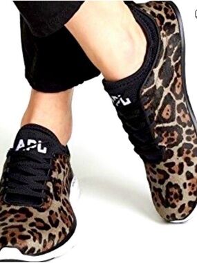 APL Women's Leopard Print Low-Top Sneakers - Black & Brown